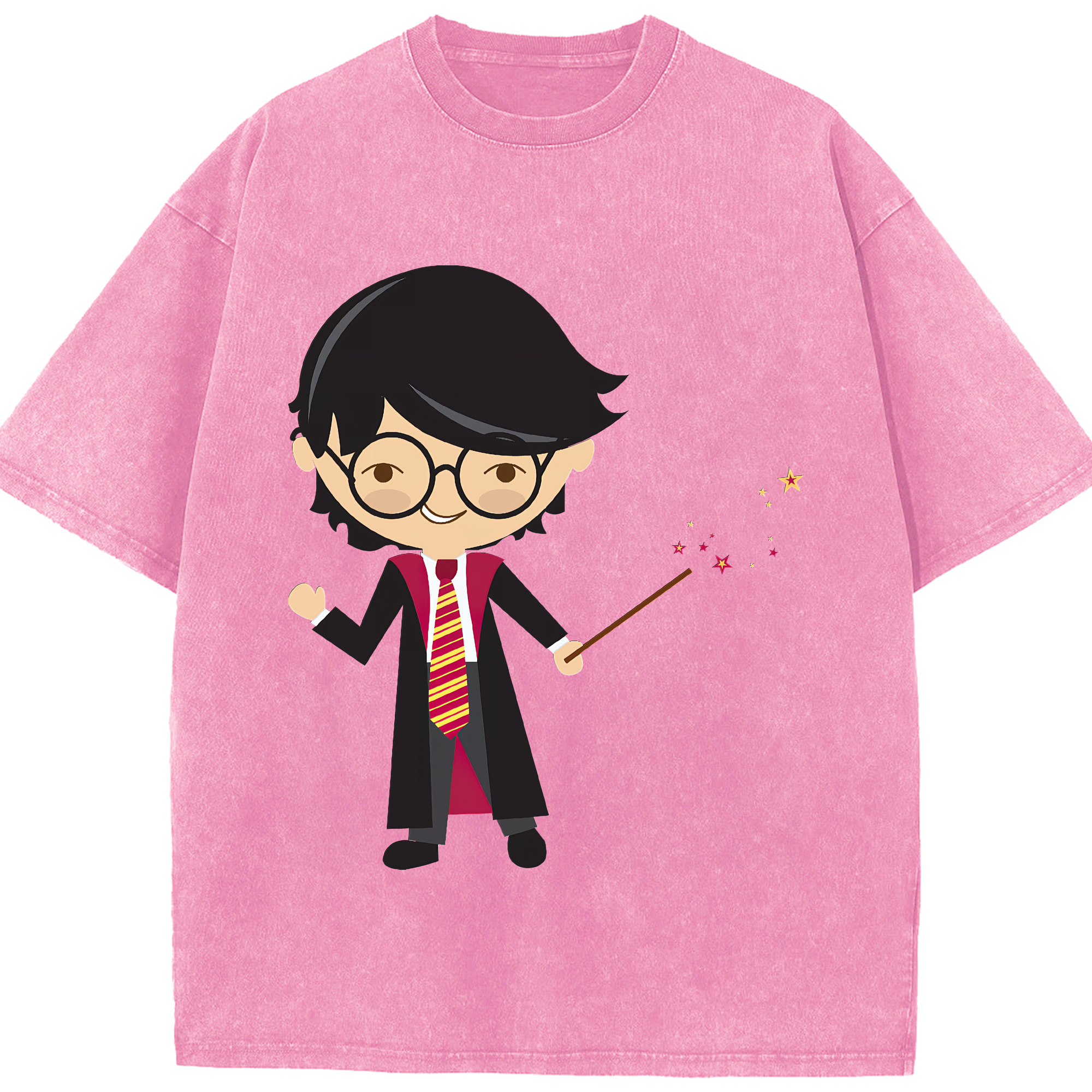 （画像用） Harry Potter ハリー・ポッターシリーズ 綿100% ヴィンテージ風 半袖Tシャツ（フロントプリント）
